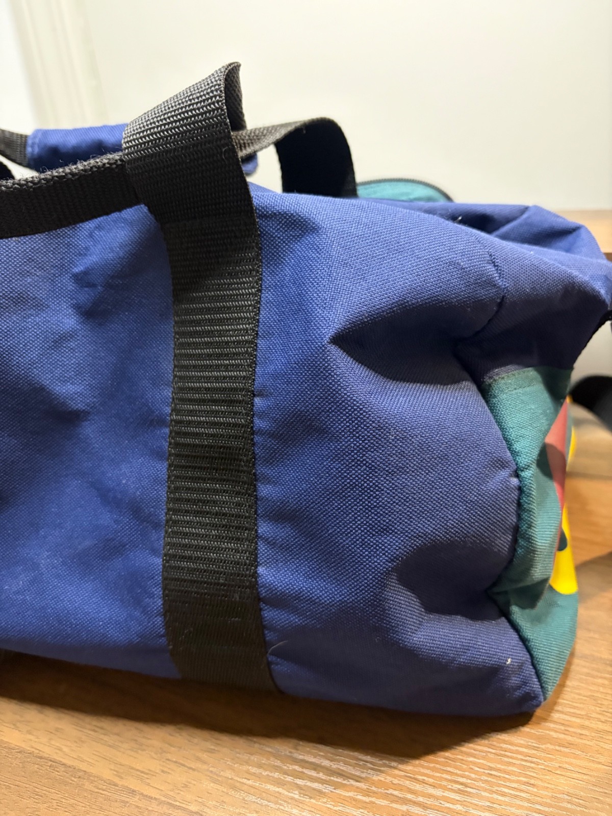 VTG Bugle Boy Logo Duffle Bag Multicolor Colorful 90s Gym Travel Great Condition