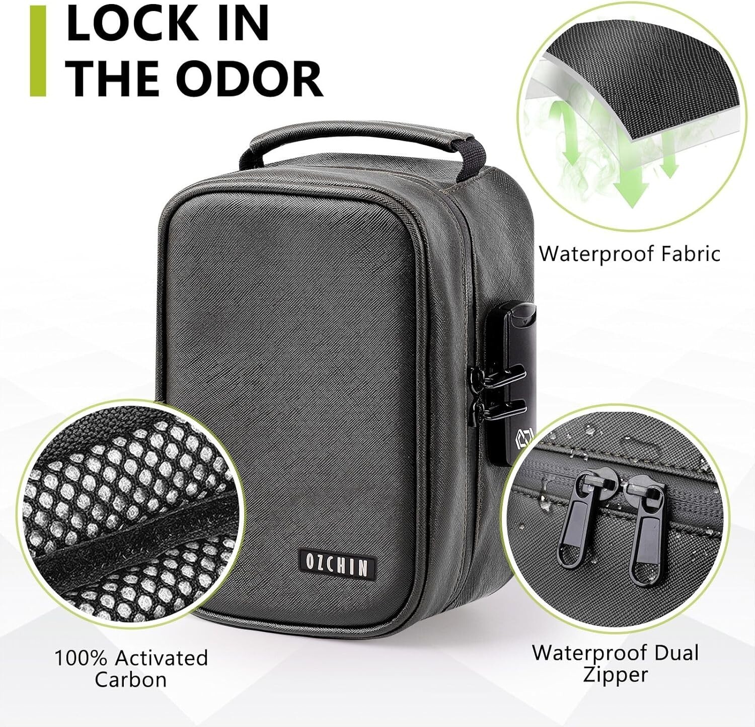 Discreet Odor Lock Box with Combination Lock – Perfect for Travel & Home Use