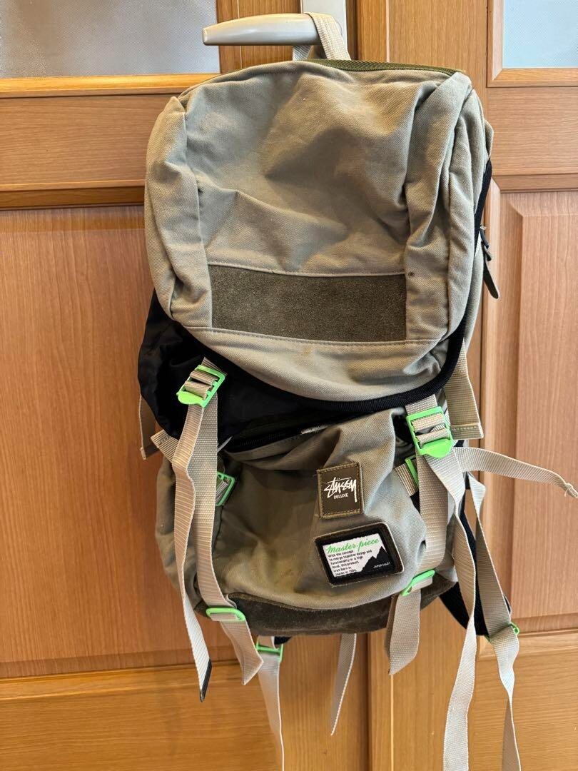 Stussy Masterpiece Collaboration Backpack logo color beige fashion goods Mens