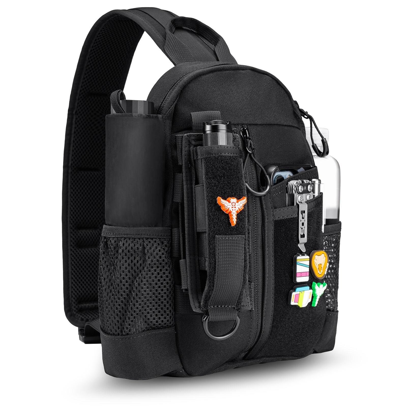 CHS1 Lightweight Sling bag, Crossbody Bag, black, Viperade
