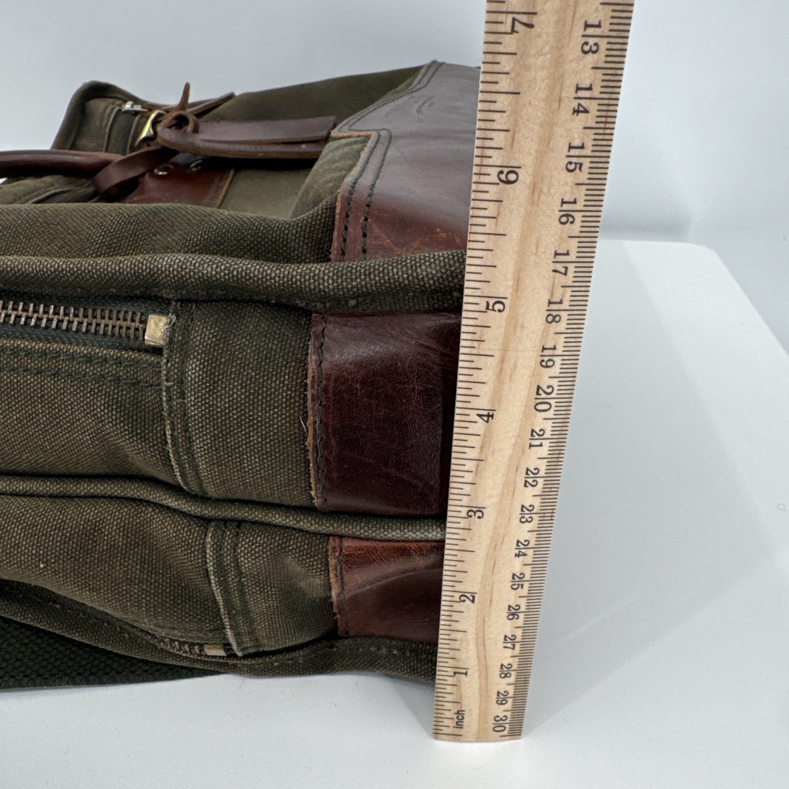 Vintage Orvis Battenkill Canvas Briefcase Messenger Bag With Strap Grunge