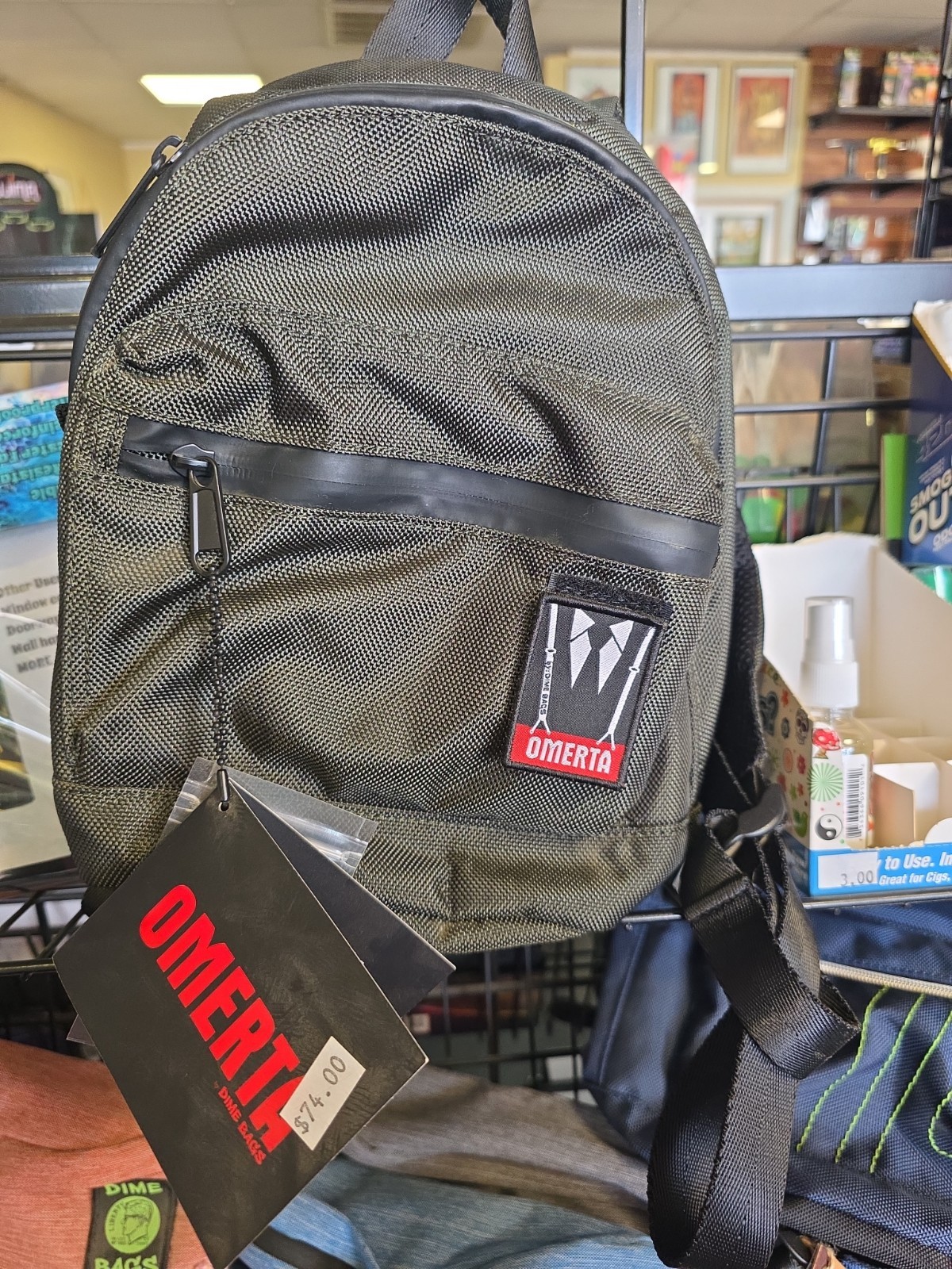 OMERTA Mini Molly Backpack Carbon Fiber Black Concealed Carry CCW EDC Bag