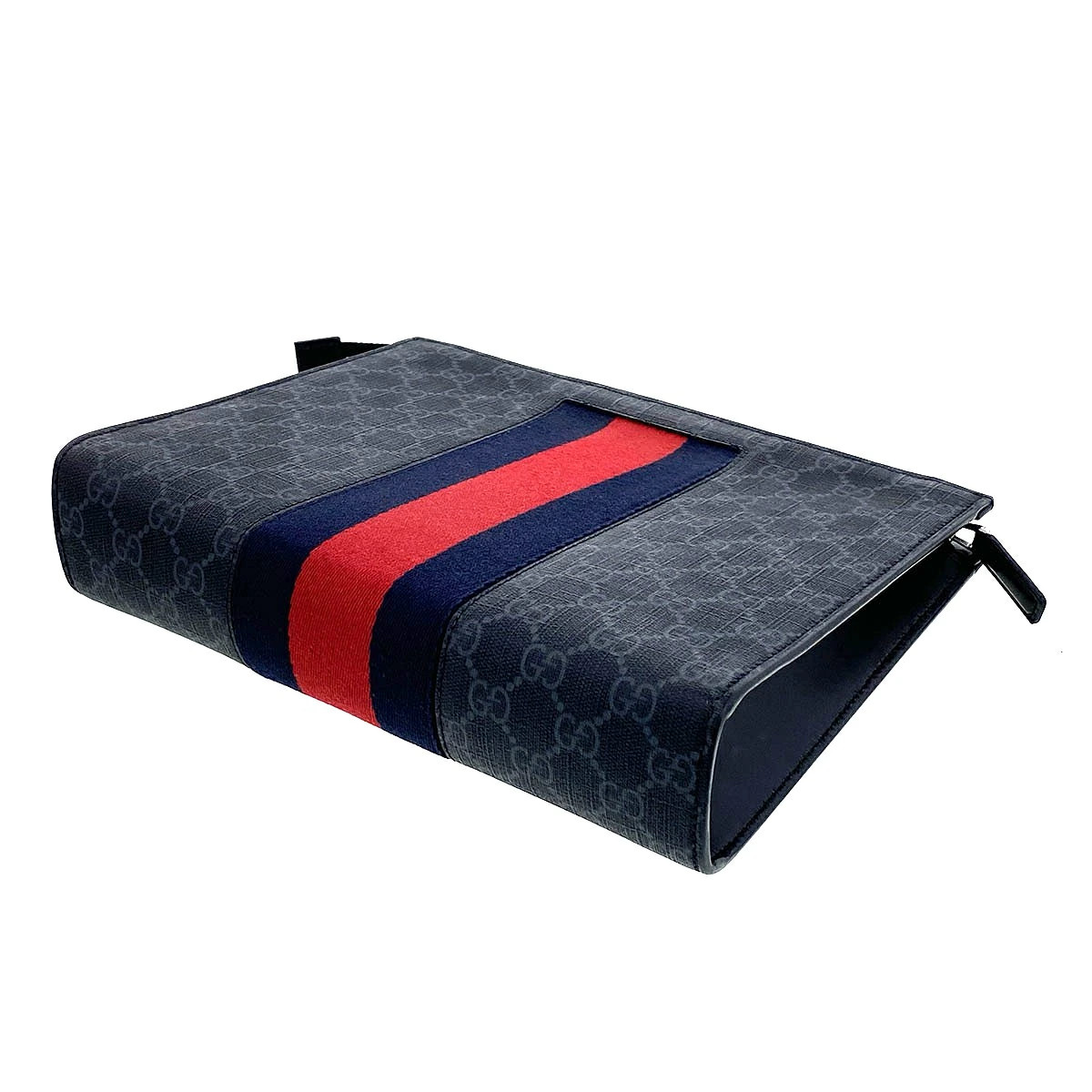 Gucci GG Supreme clutch bag 475316 black used
