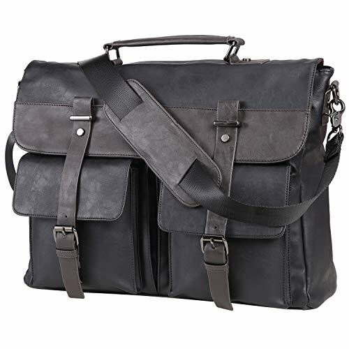 Leather Messenger Bag For Men 15.6 Inch Vintage Laptop Bag Briefcase Satchel