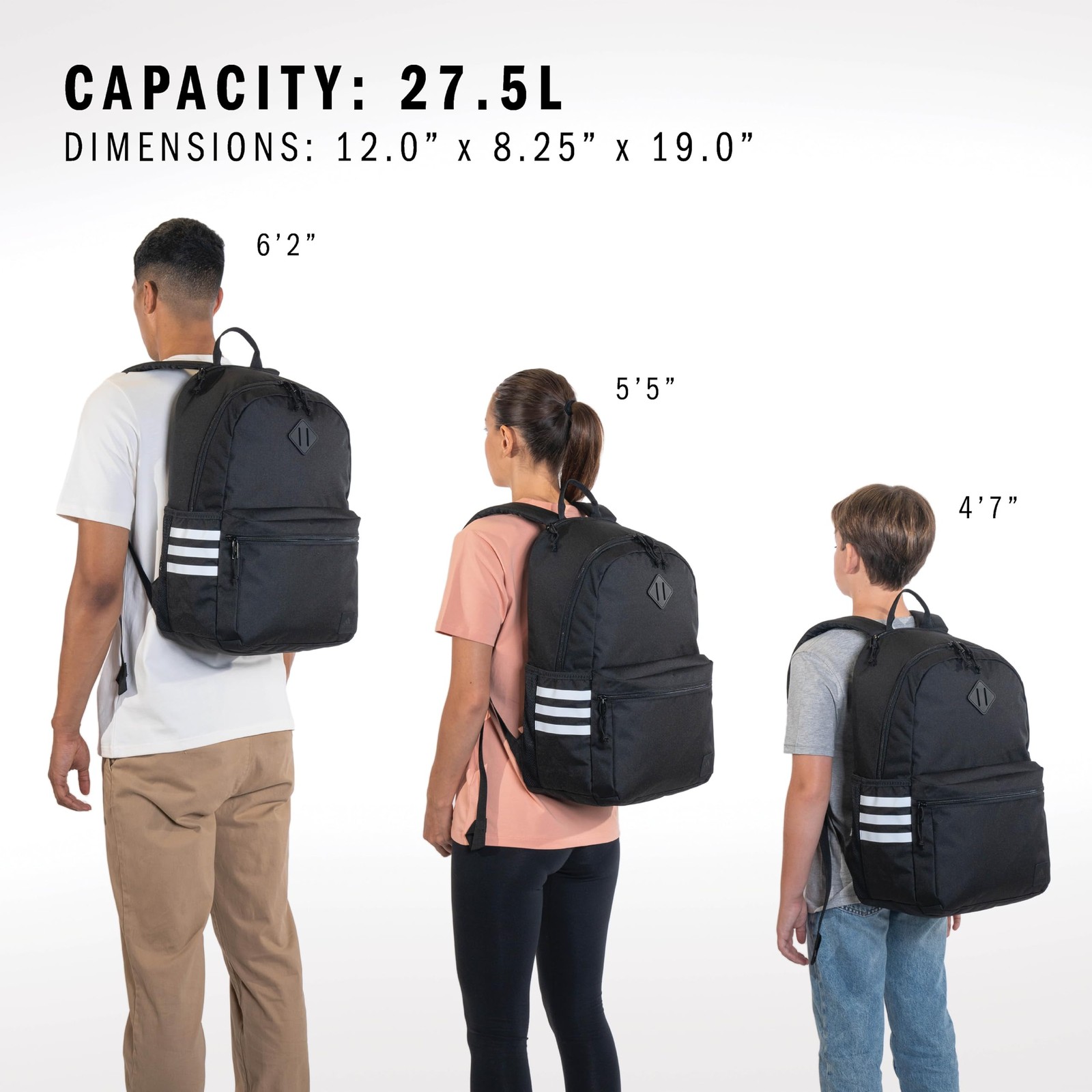 Adidas Black White 4.0 Backpack Lifetime Warranty Laptop Sleeve Comfortable C…