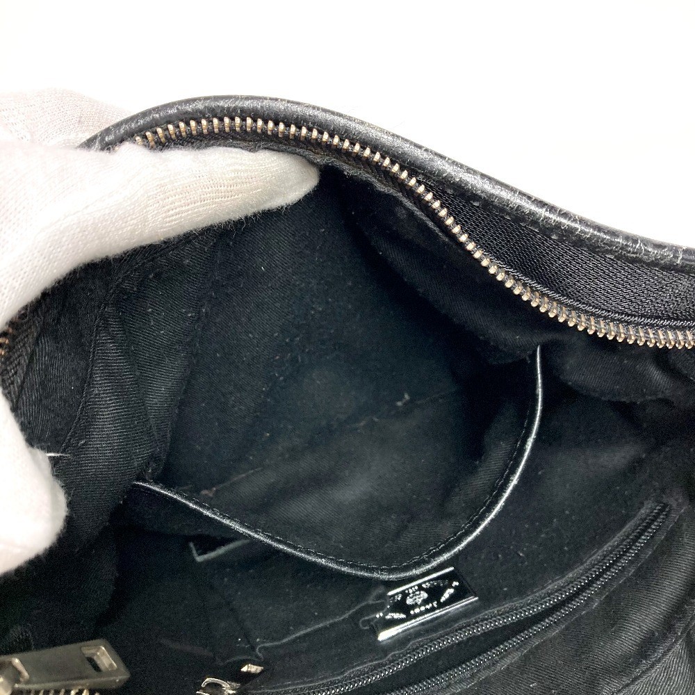 BALLY logo Bag Crossbody Pochette Shoulder Bag Leather/Canvas Black