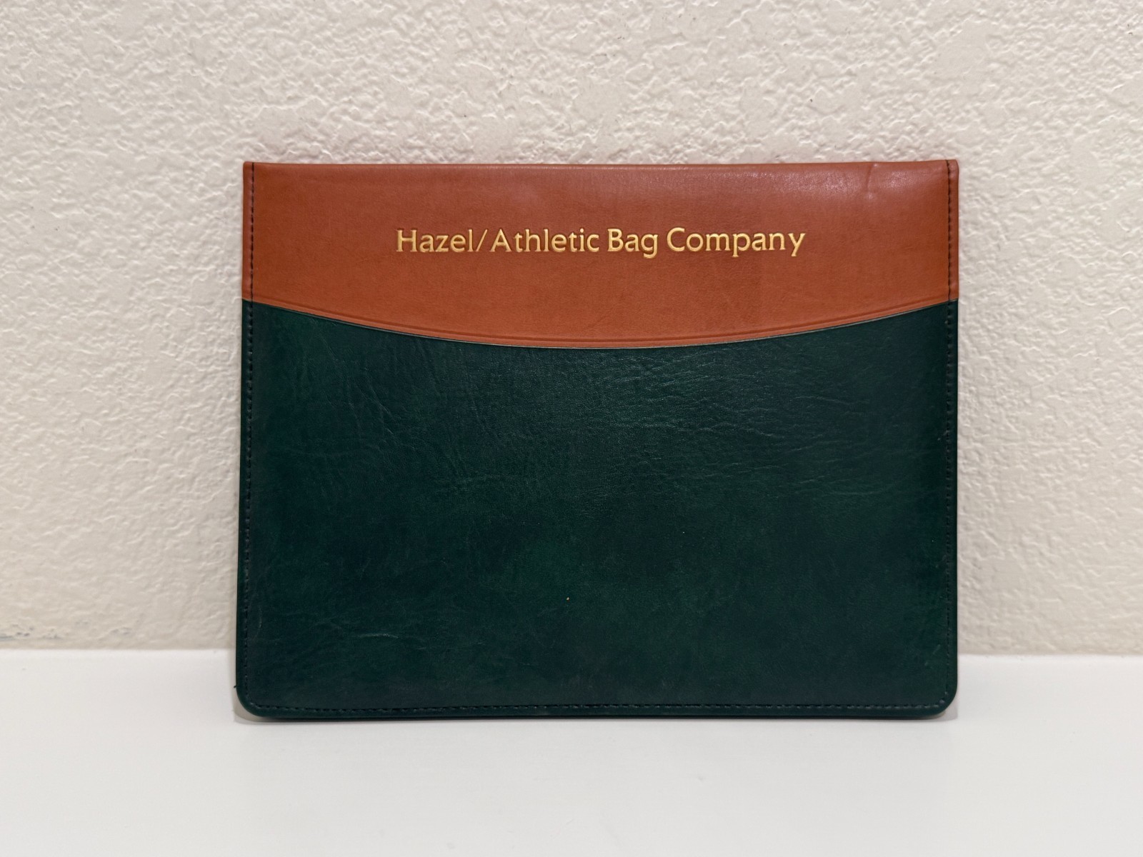 Hazel Athletic Bag Company Vintage Leather Portfolio Folder Made in USA 12X9