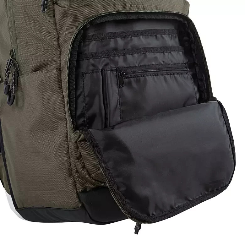 Hurley Rider Backpack Army Green adjustable shoulder straps and a top handle