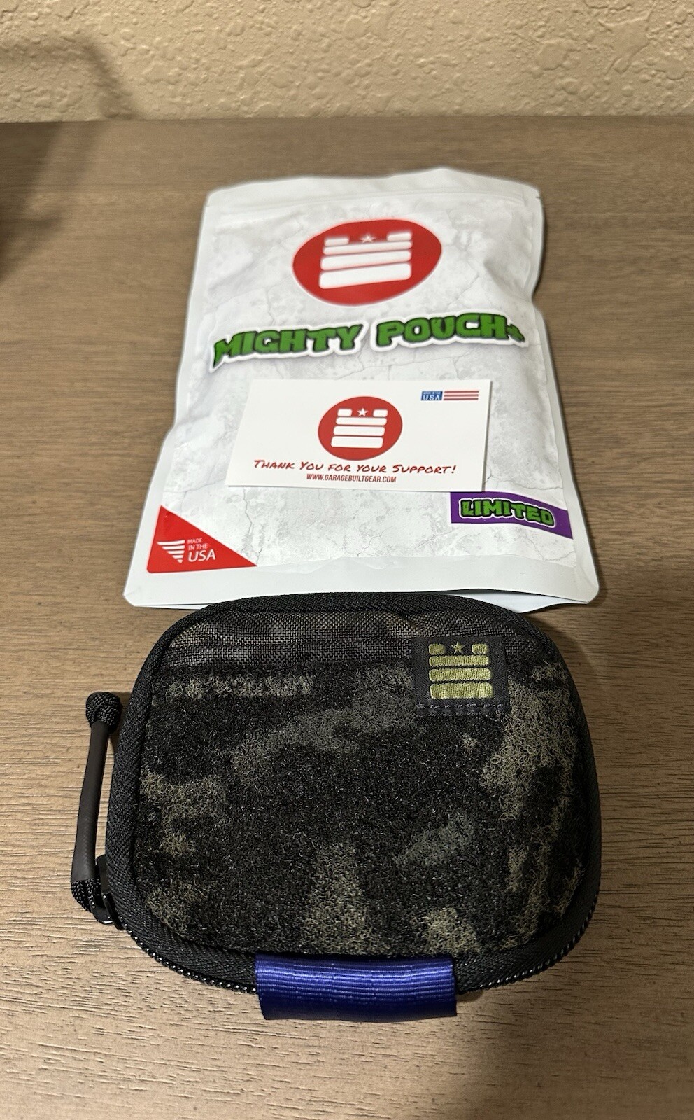 Garage Built Gear Mighty Pouch Plus LEO Leonardo Blue w/ Camo TMNT GBG BNIB EDC