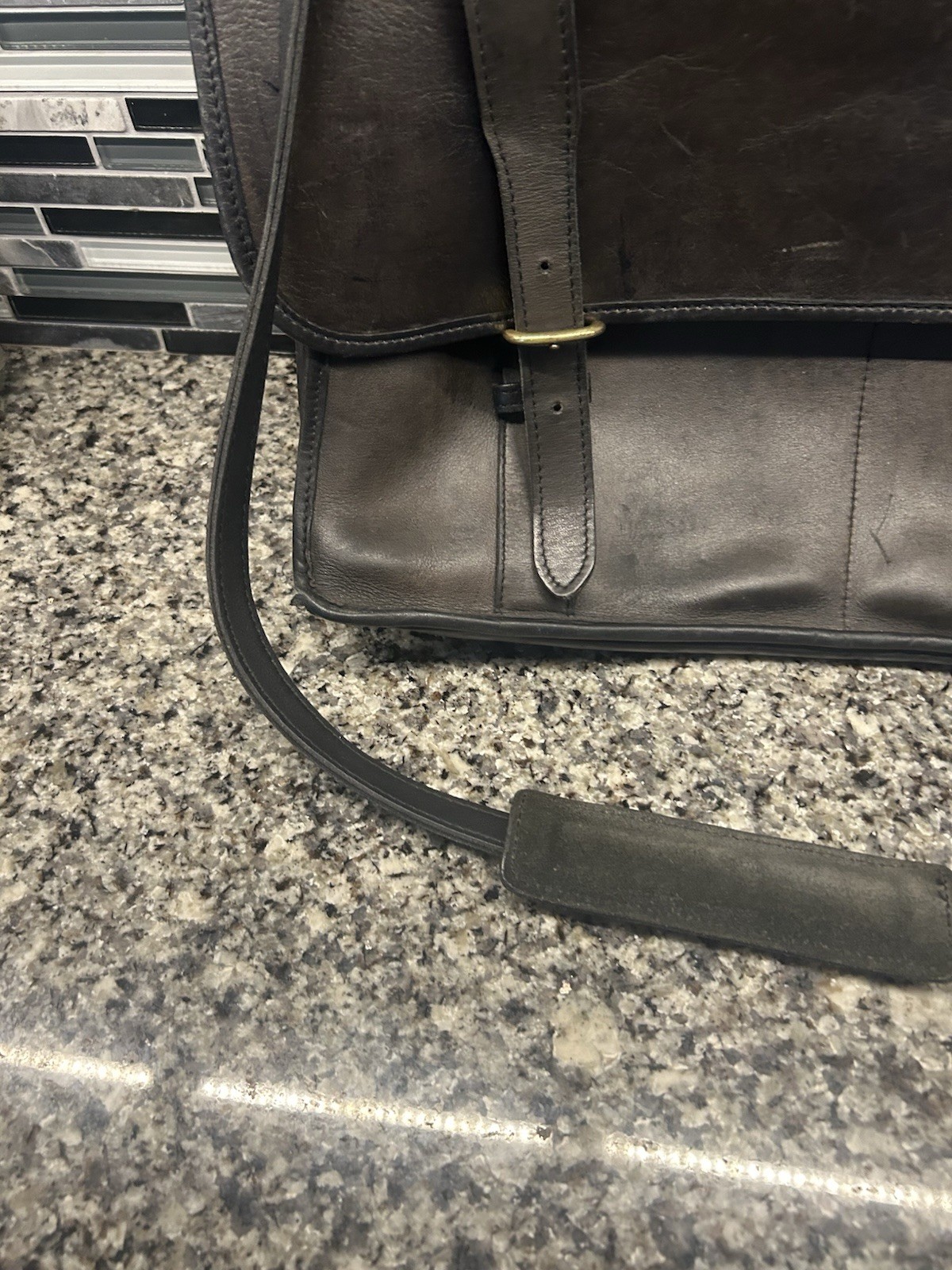 JACK GEORGES Made In USA UNIVERSITY EXECUTIVE LEATHER BRIEFCASE Dark Brown