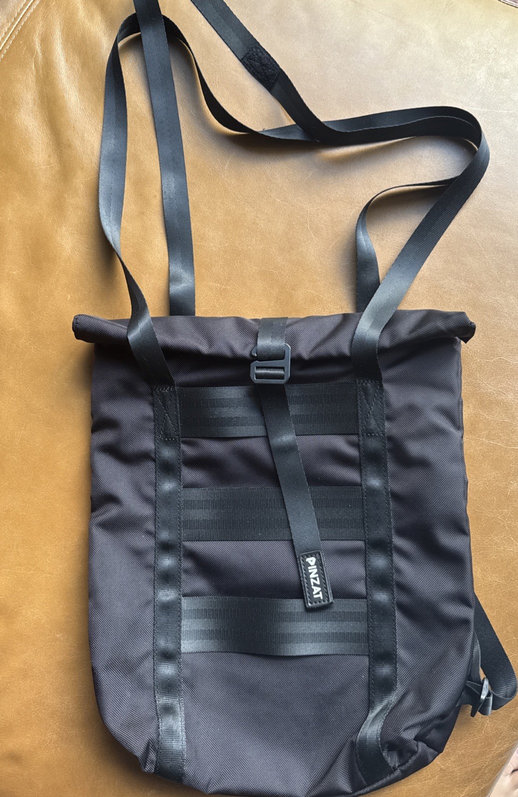 Pinzat Ballistic Nylon Tote Bag Made In Spain Porter Black Briefing 3 Way