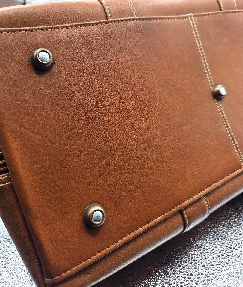 Links & Kings Double Handles Crossbody Duffle Bag FLAWS