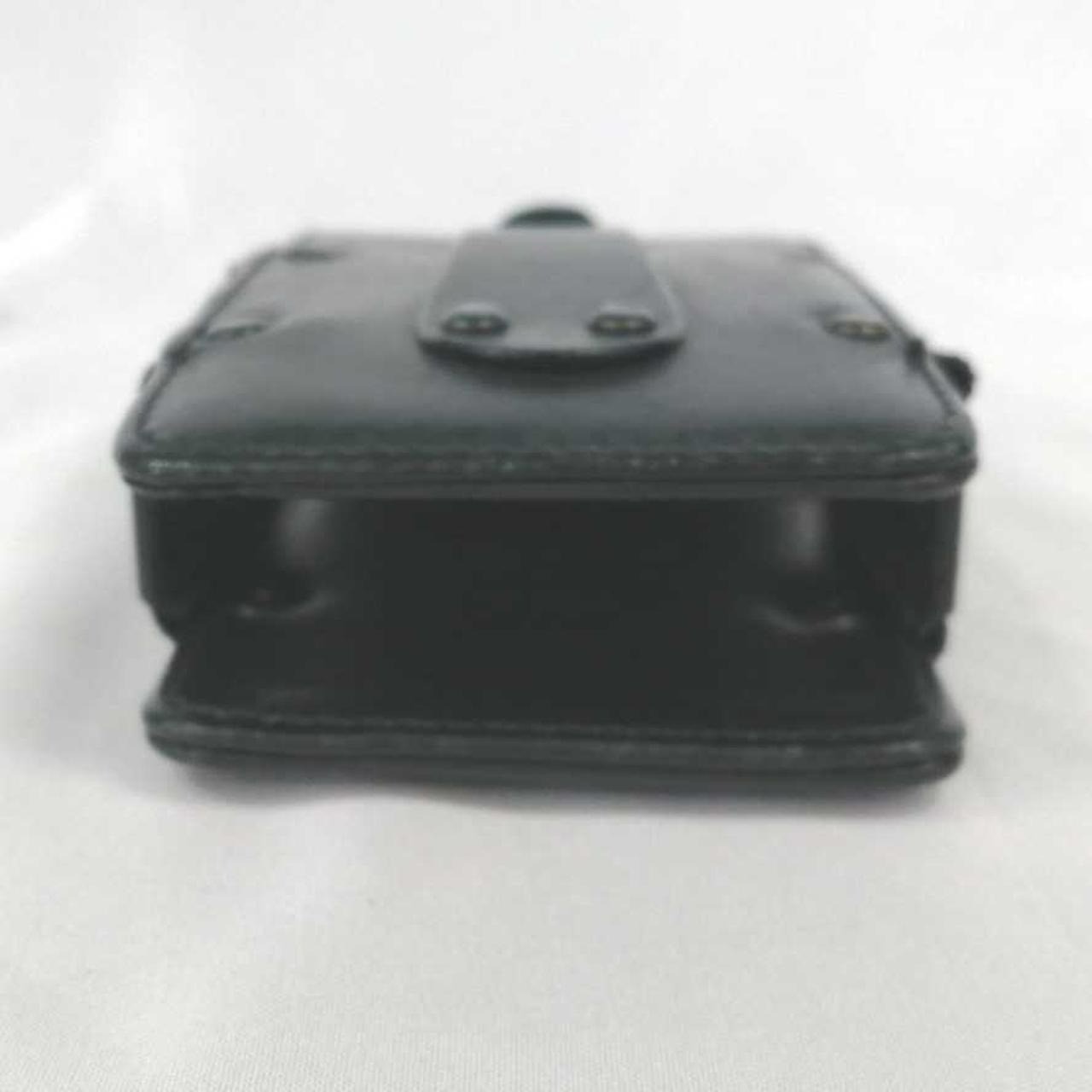 Auth BOTTEGA VENETA Cigarette case Men’s Black Leather Belt loop attachment