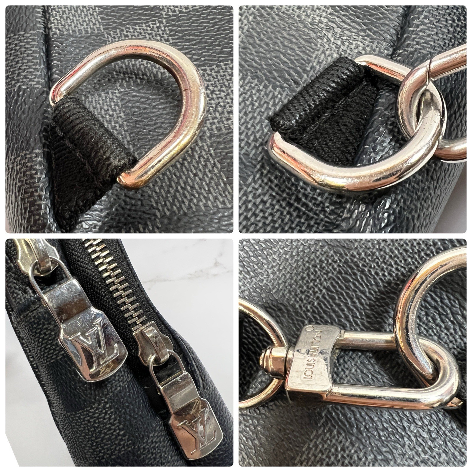 LV Louis Vuitton Black Damier Graphite Avenue Sling Bag Slingbag