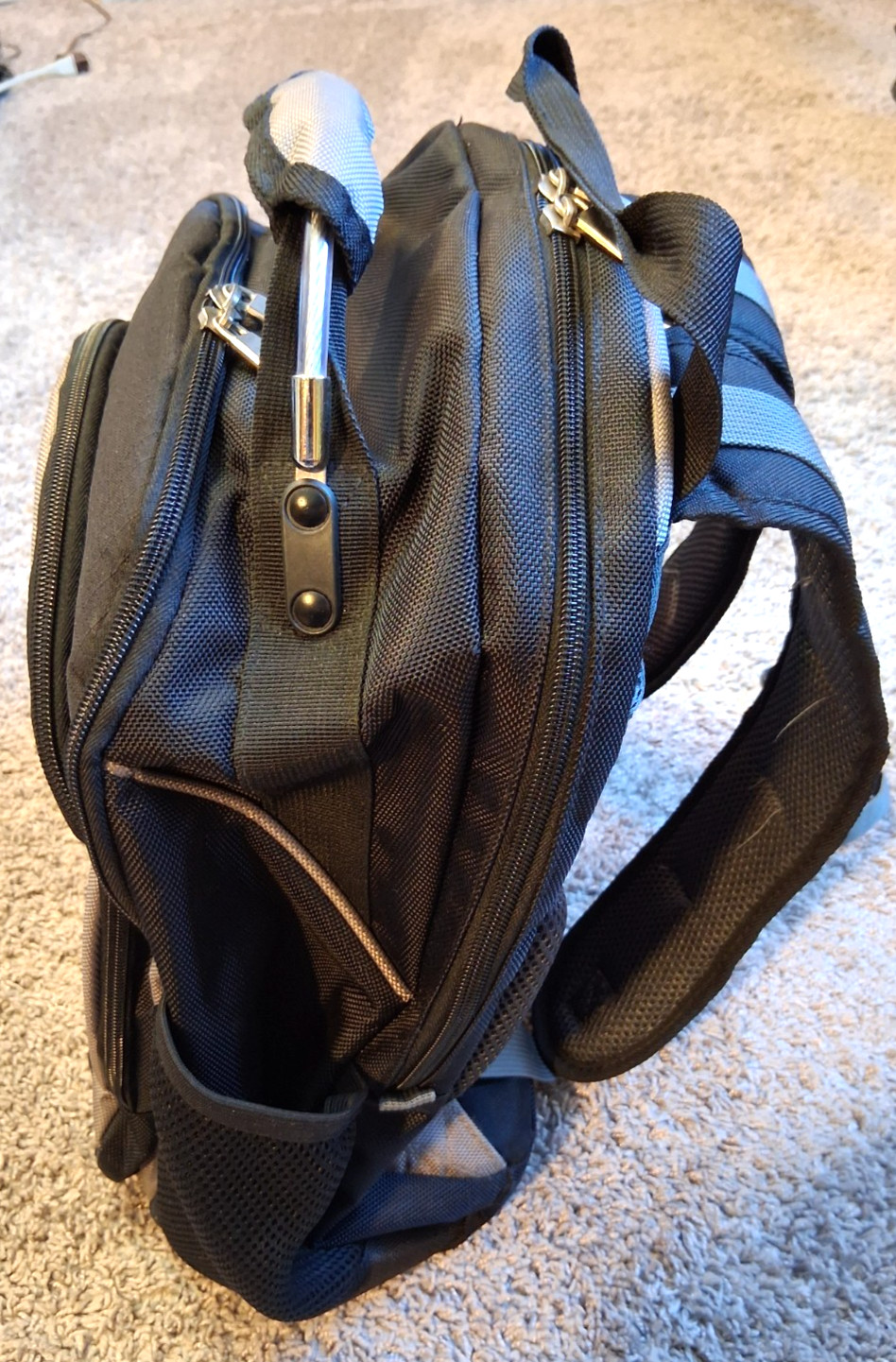 CLA 17″ Backpack Bookbag Cable Handle Laptop Sleeve Padded Multi-Pockets Black