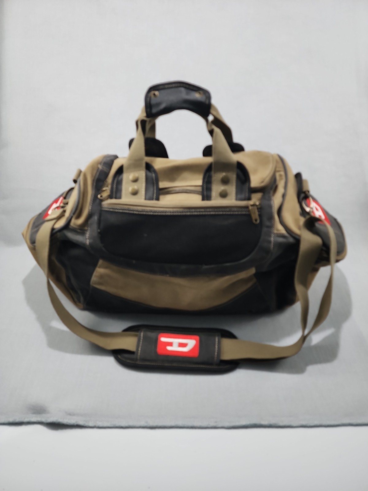 Diesel Canvas Handle Duffel Bag Pockets Galore Vtg