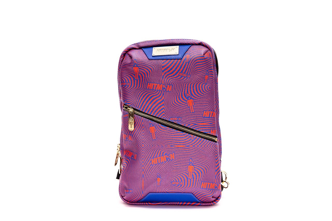 Hitman Crossbody Luxury Slingbag. Vegan leather, ripple print, suede interior!