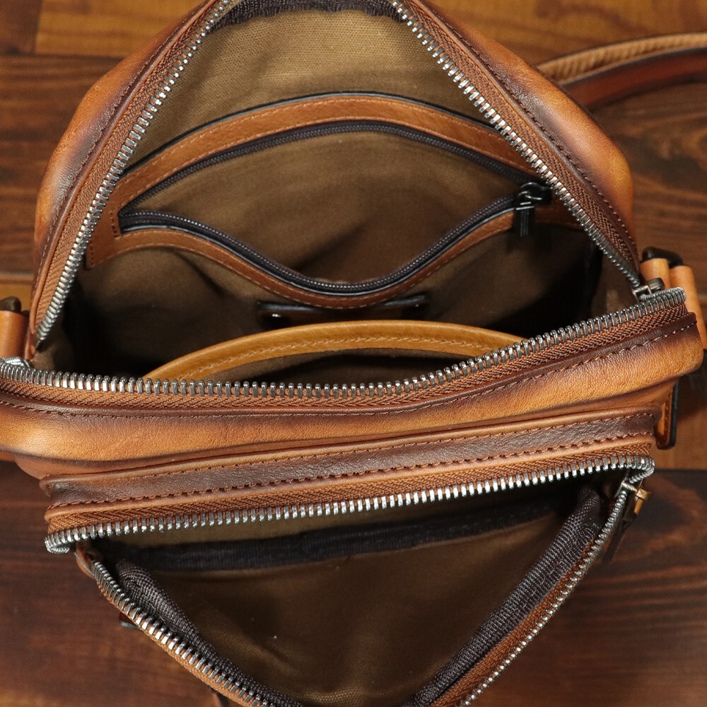 Genuine Leather Purse and Messenger Bag for Men Fashion Leather Shoulder Bags