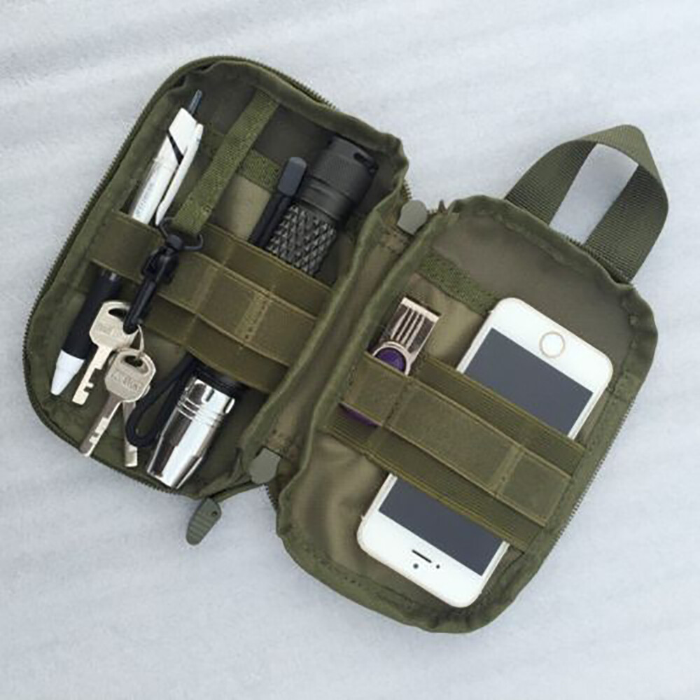 Tactical Molle Utility Bags Portable & Durable Nylon Pouch for Card Keybag Phone