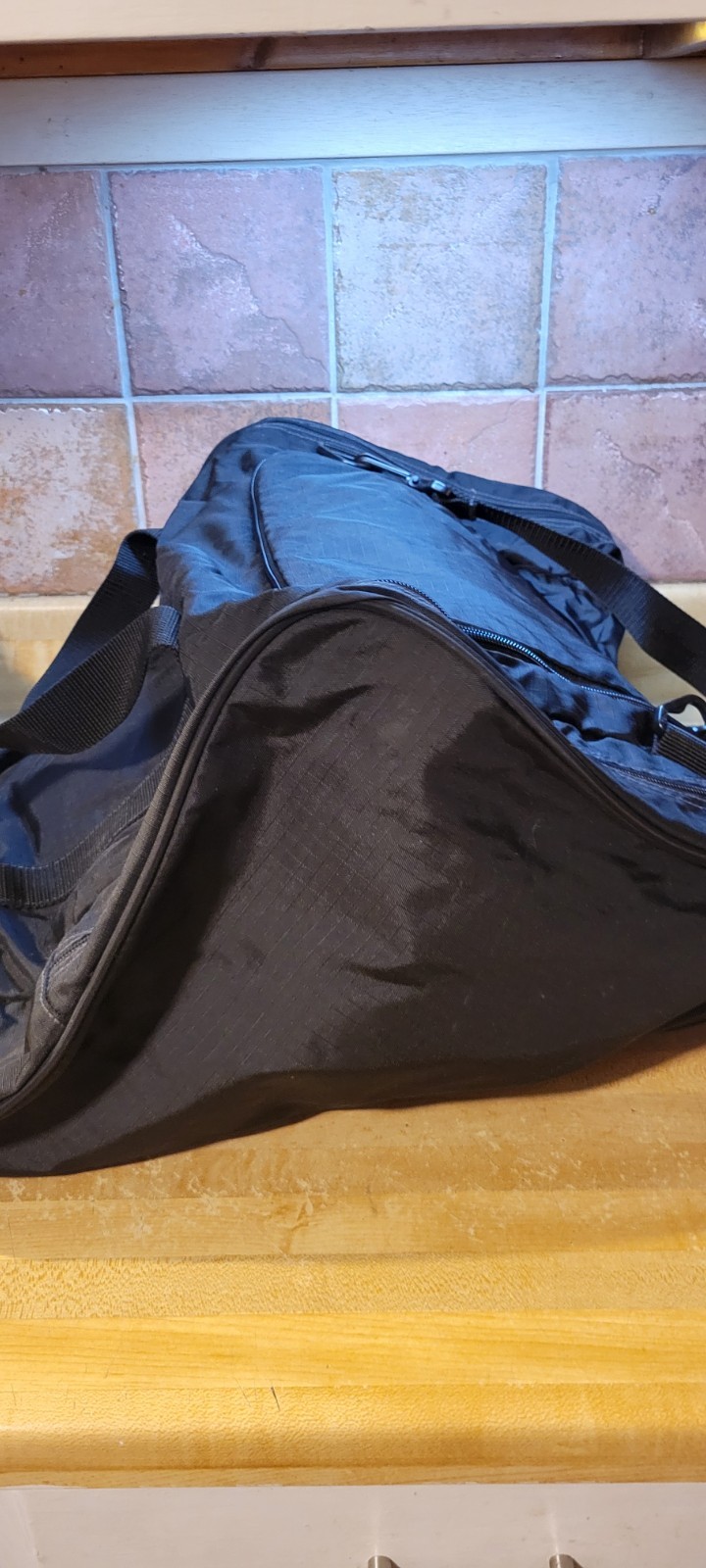 Vintage L.L. Bean X-Large Black Fabric Zip Around Outdoor Adventure Duffle Bag
