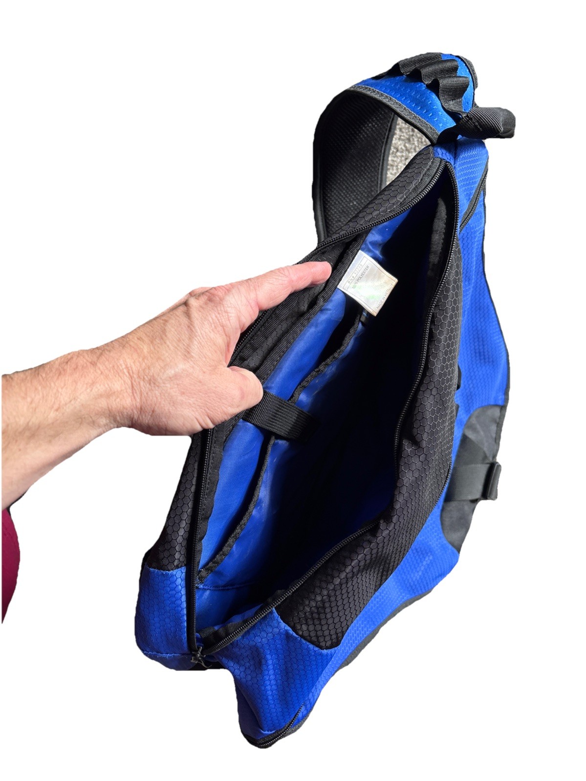 Adidas Y2K One Shoulder Messenger Bag backpack Blue Ripstop Vintage Yeezy