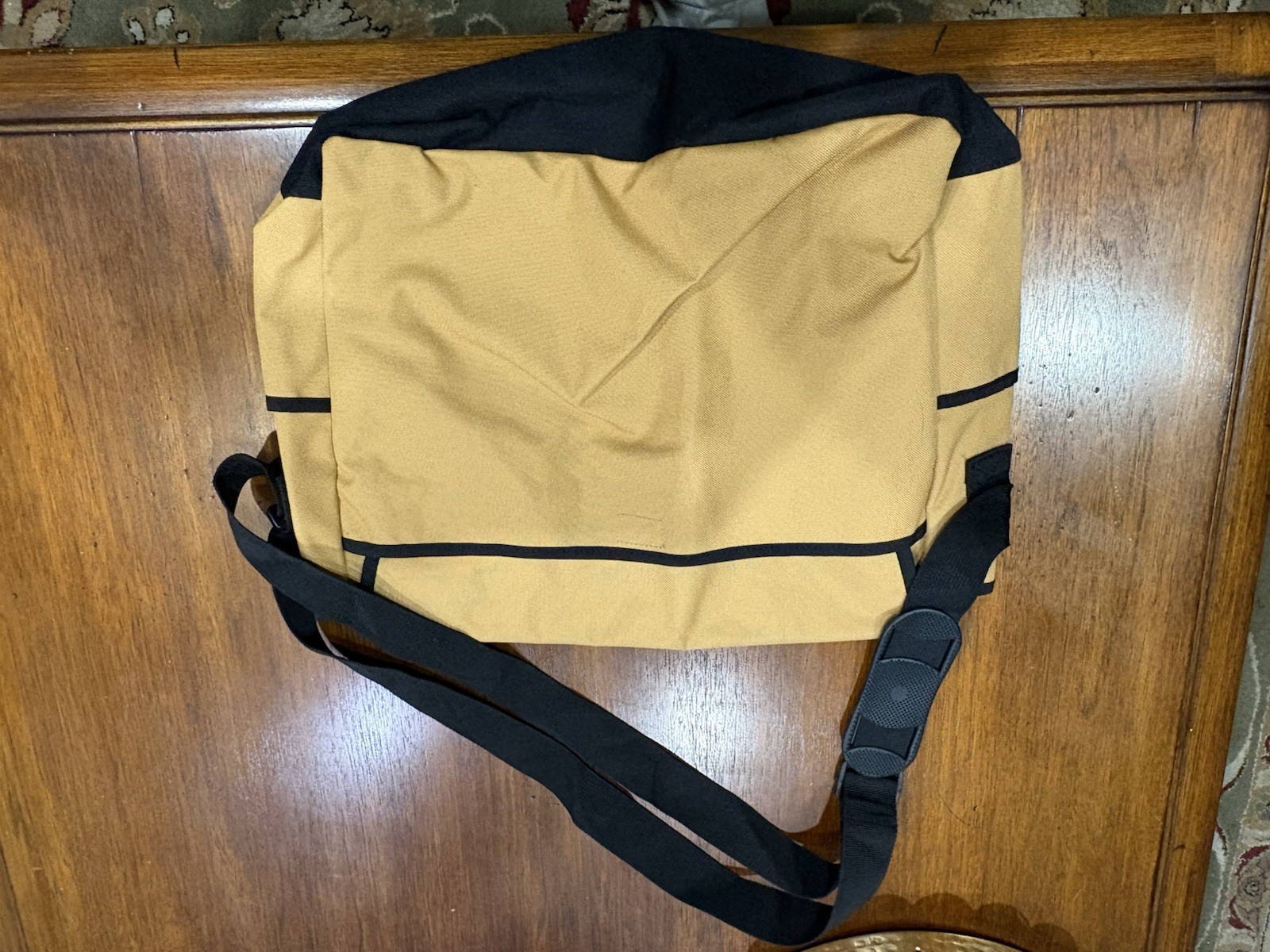 Vintage 90s TIMBERLAND Canvas Messenger Bag – Tan Black w Logo