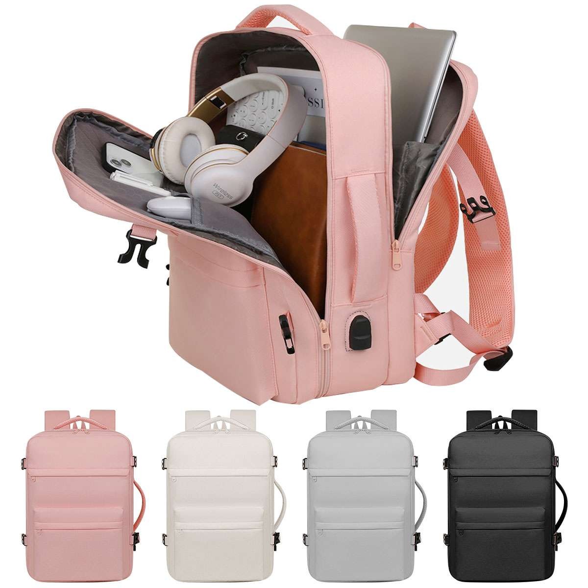 Expandable Carry on Backpack Extra Large Travel Backpack School Laptop Backpack