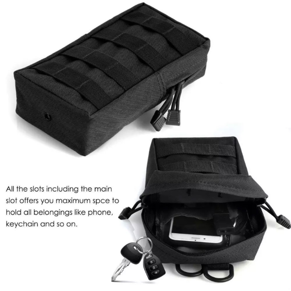 Tactical Compact Water-Resistant Pack Molle EDC Organizer Pouch Small Waist Bag