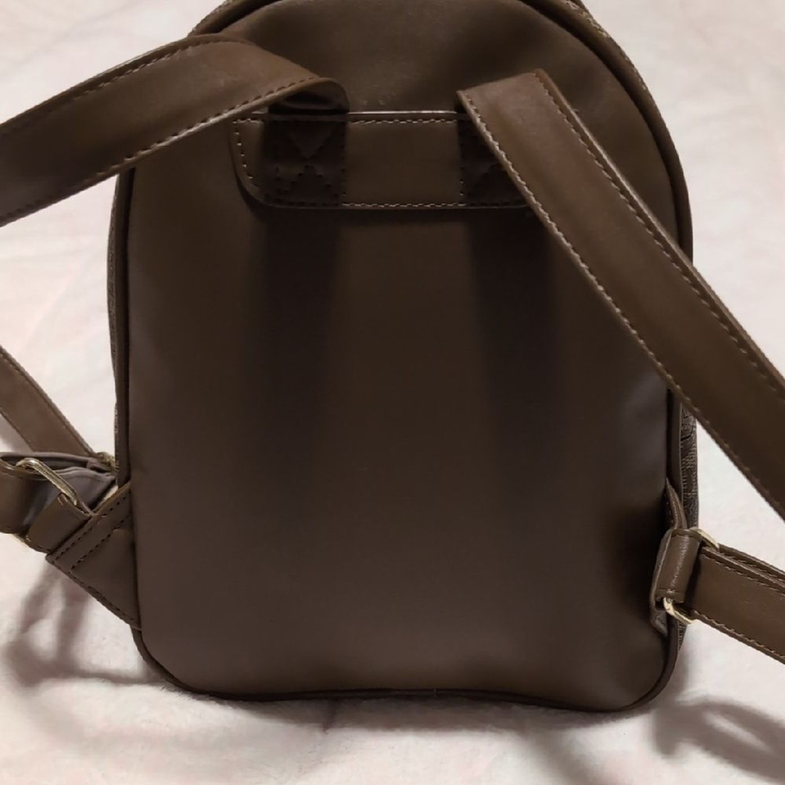 Juicy Couture Brown Logo Mini Backpack with Bow Accent
