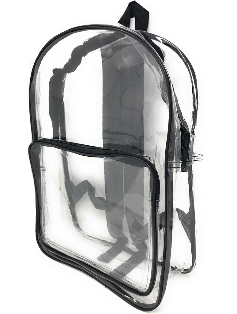 Clear Transparent Backpack Book Bag School Concerts Sports Stadium TSA Security