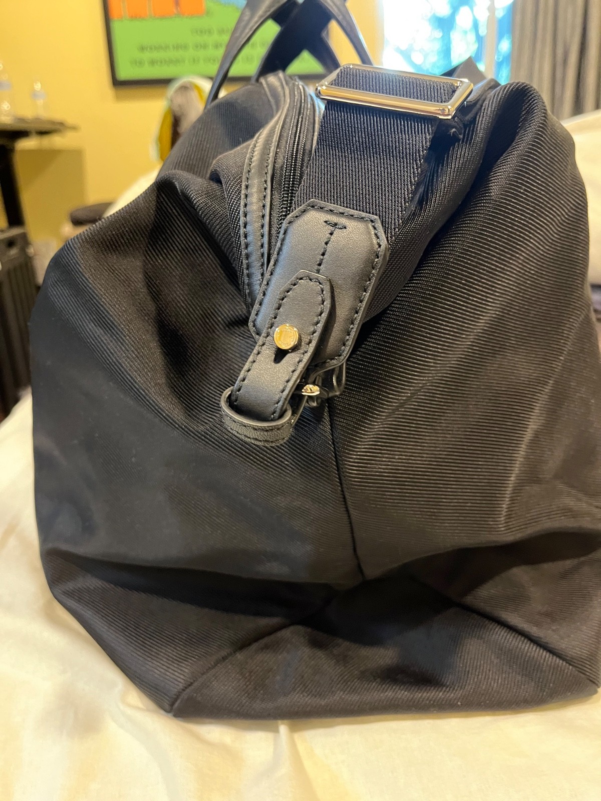 Bally Weekender Travel Top Handle Shoulder Bag Black Duffel