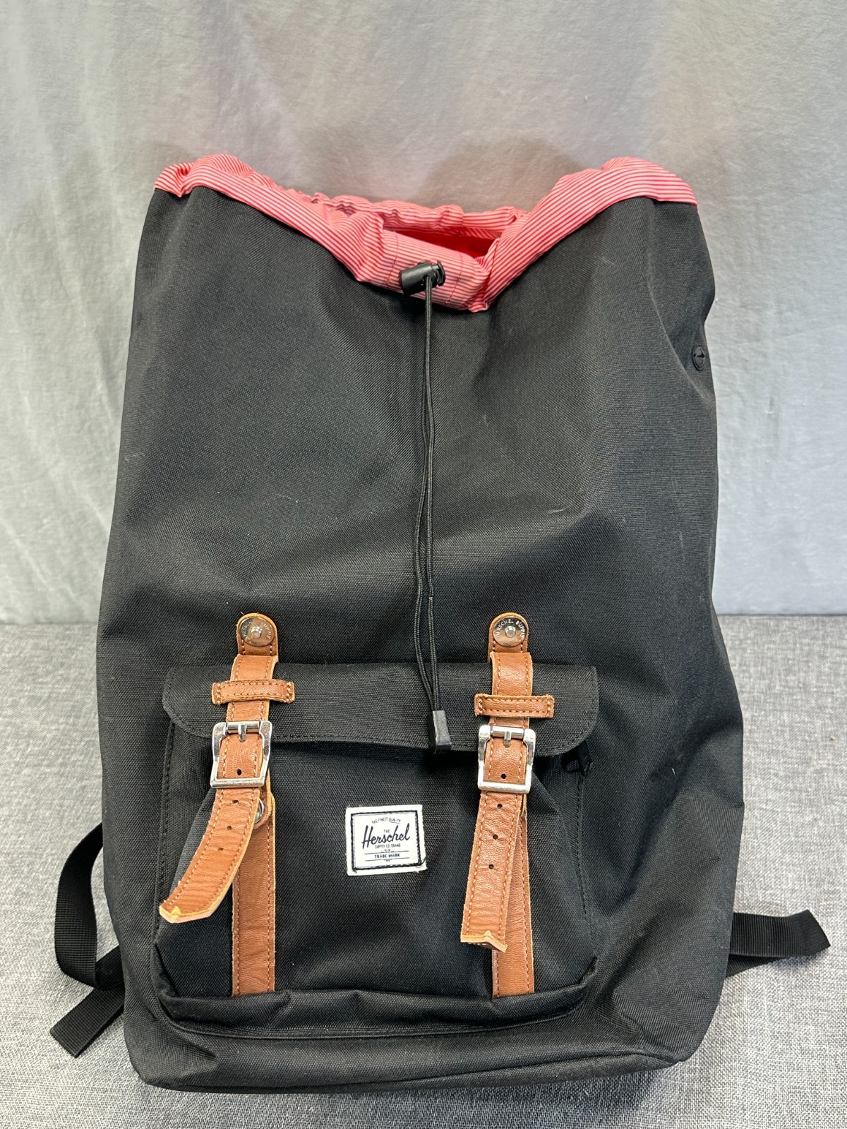 Herschel Little America Backpack Mid-Volume Black Pink 17L 18” Laptop EUC