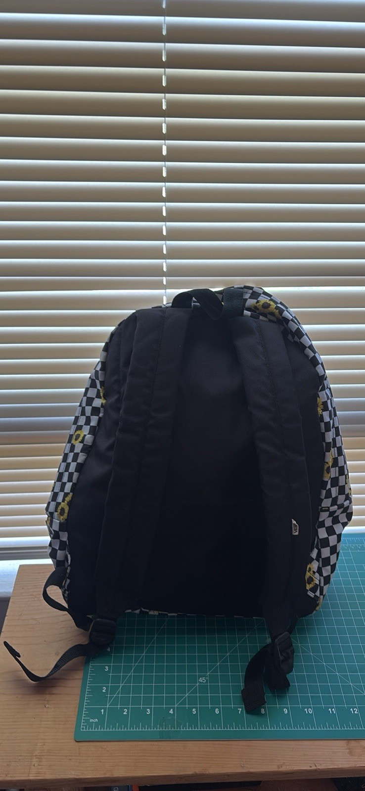 VANS Backpack Sunflower Black White Checkered Pattern