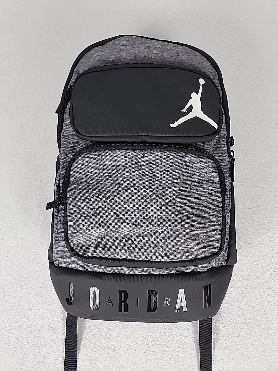Nike Air Jordan Jumpman Essentials Backpack L Gray Black Laptop 9A0670-GEH