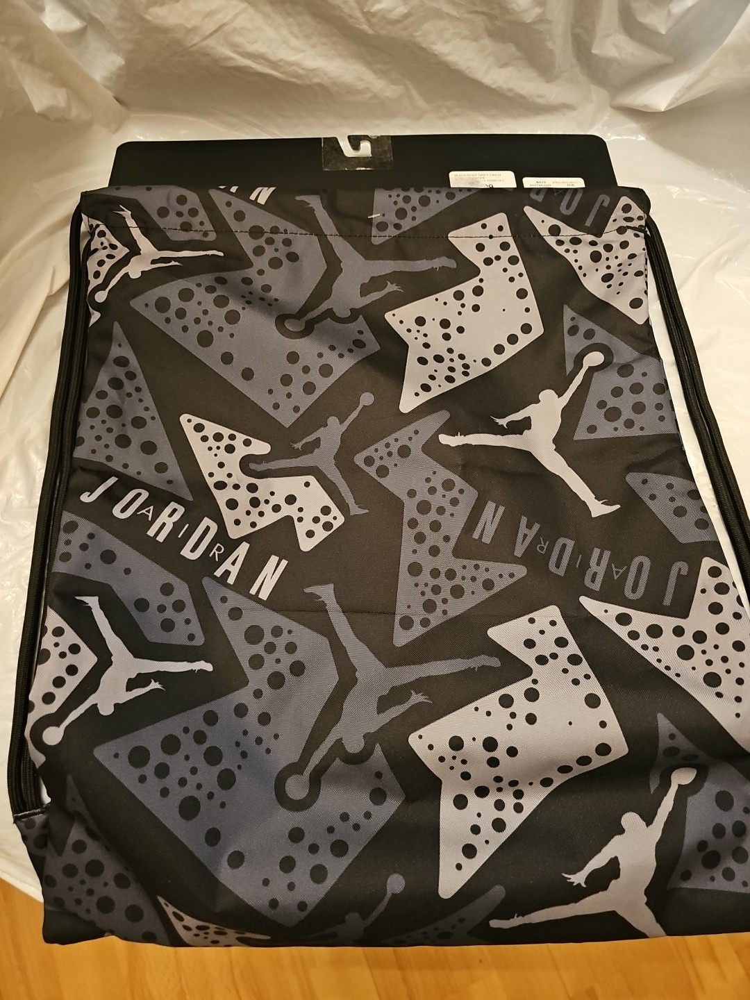 Nike Air Jordan Cinch Backpack Camo Black/wolf Grey Drawstring Canvas
