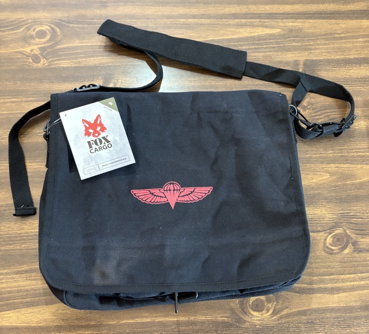 Canvas Israeli Paratrooper Bag 15″x12″x4″ Heavyweight Unwashed Travel Bag NWT