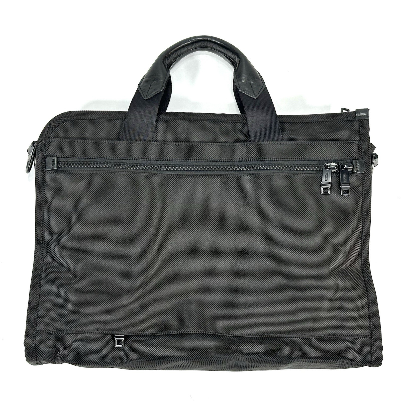 Tumi Alpha 2 Slim Deluxe Portfolio Briefcase Laptop Bag Nylon 26110D2 With Strap