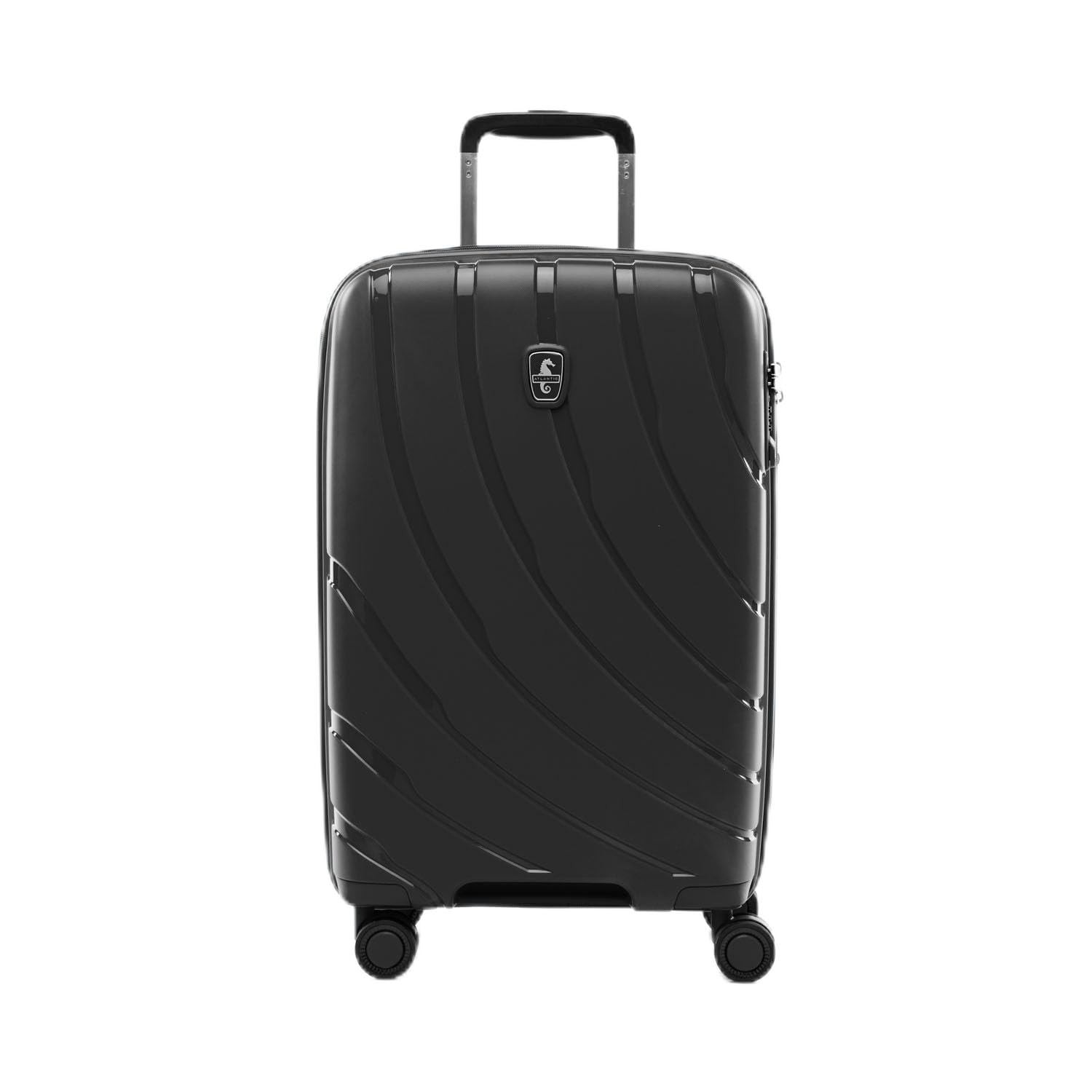 Atlantic Luggage Carry-on Expandable, Hardside Spinner Black Carry On 21 Inch U1