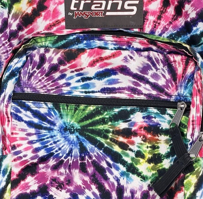 JanSport Rainbow TieDye School Backpack Journeys 15” Laptop Colorful Hippie Rock