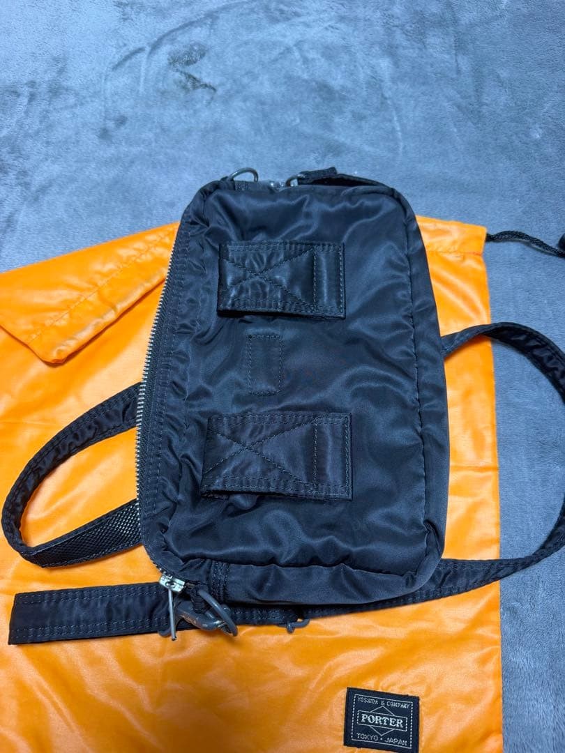 Authentic PORTER Yoshida Bag TANKER Shoulder Bag Nylon Black 28cm x 20cm x 11cm