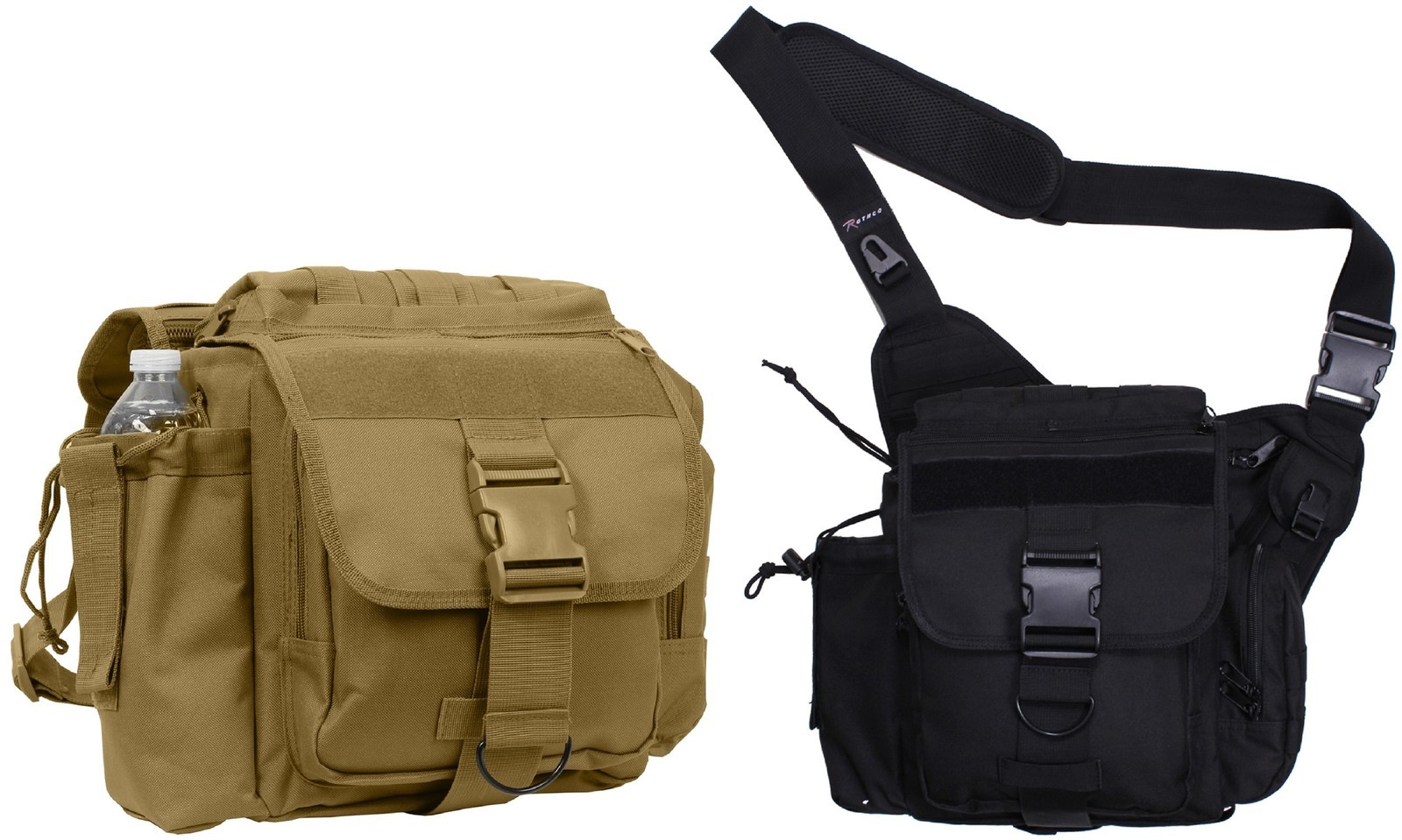 Rothco XL Advanced Tactical Shoulder Bag – Black or Brown Single Strap Pack