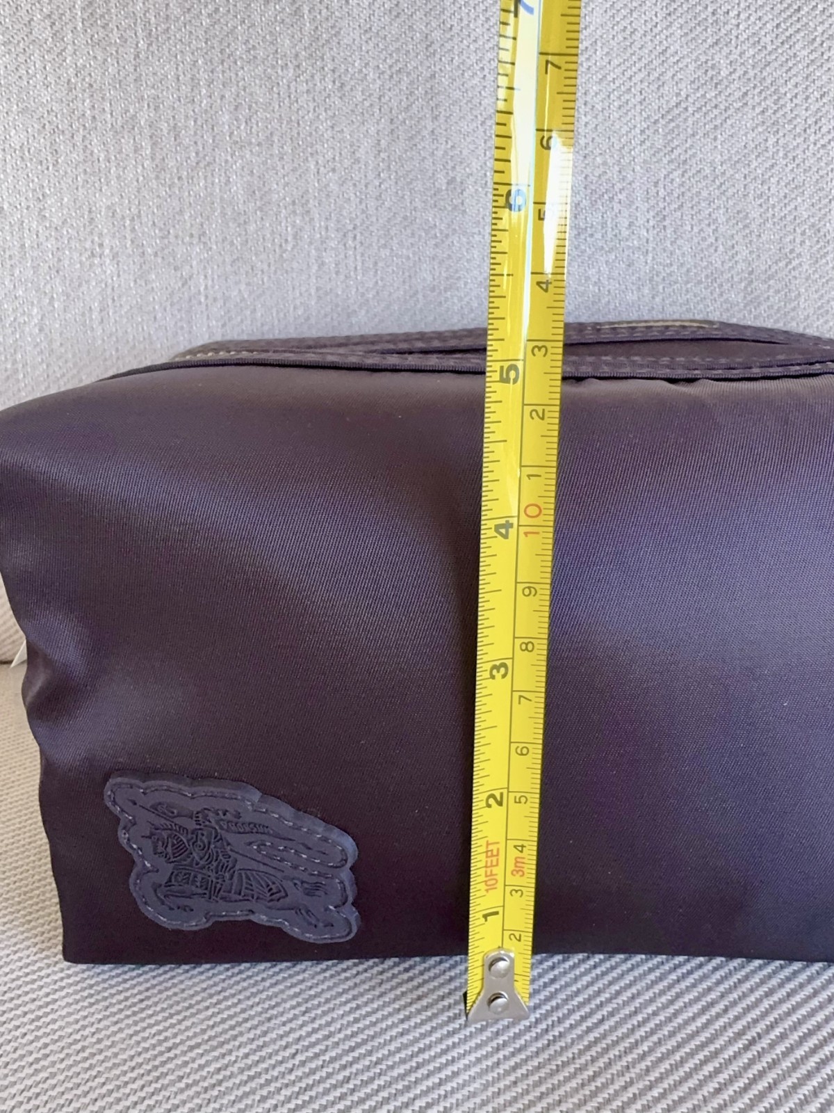 Burberry GWP Men’s Double Zip Toiletry Bag Large Travel Cosmetic Pouch Dark Brow