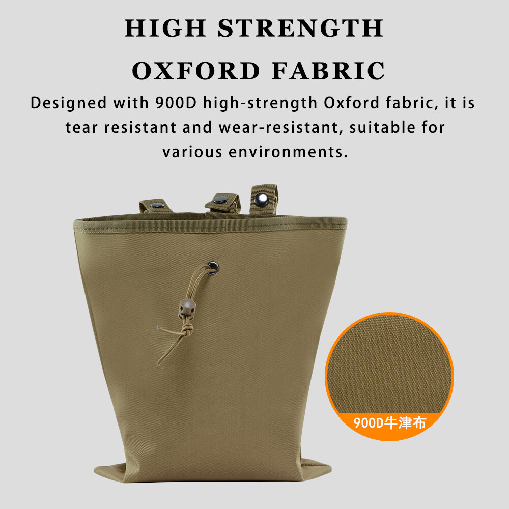 Tactical Molle Dump Pouch Foldable Drawstring Storage Bag Pouch Utility Pouch