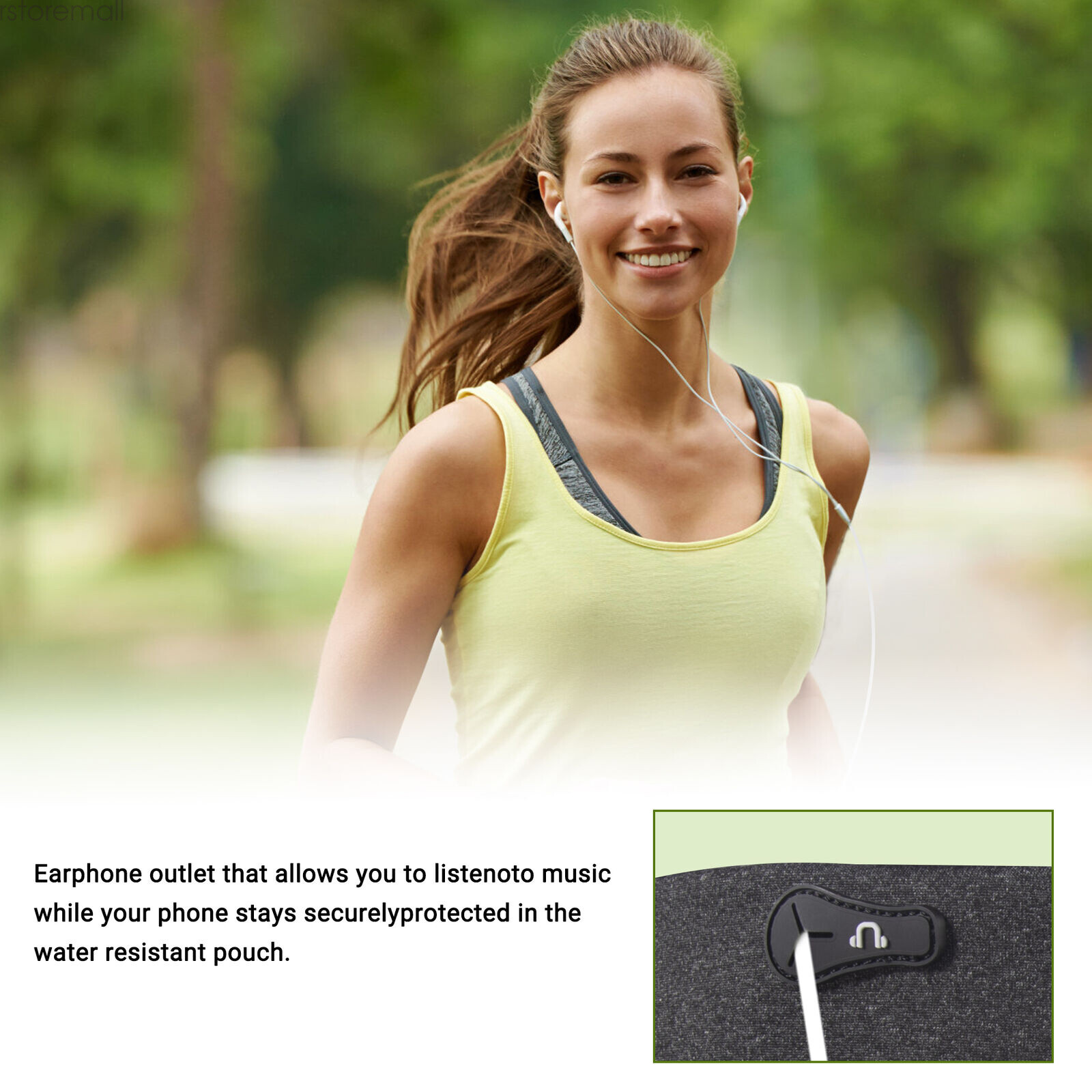 Running Belt, Adjustable Runner Waist Pack with Phone Holder for Fitness Jogging