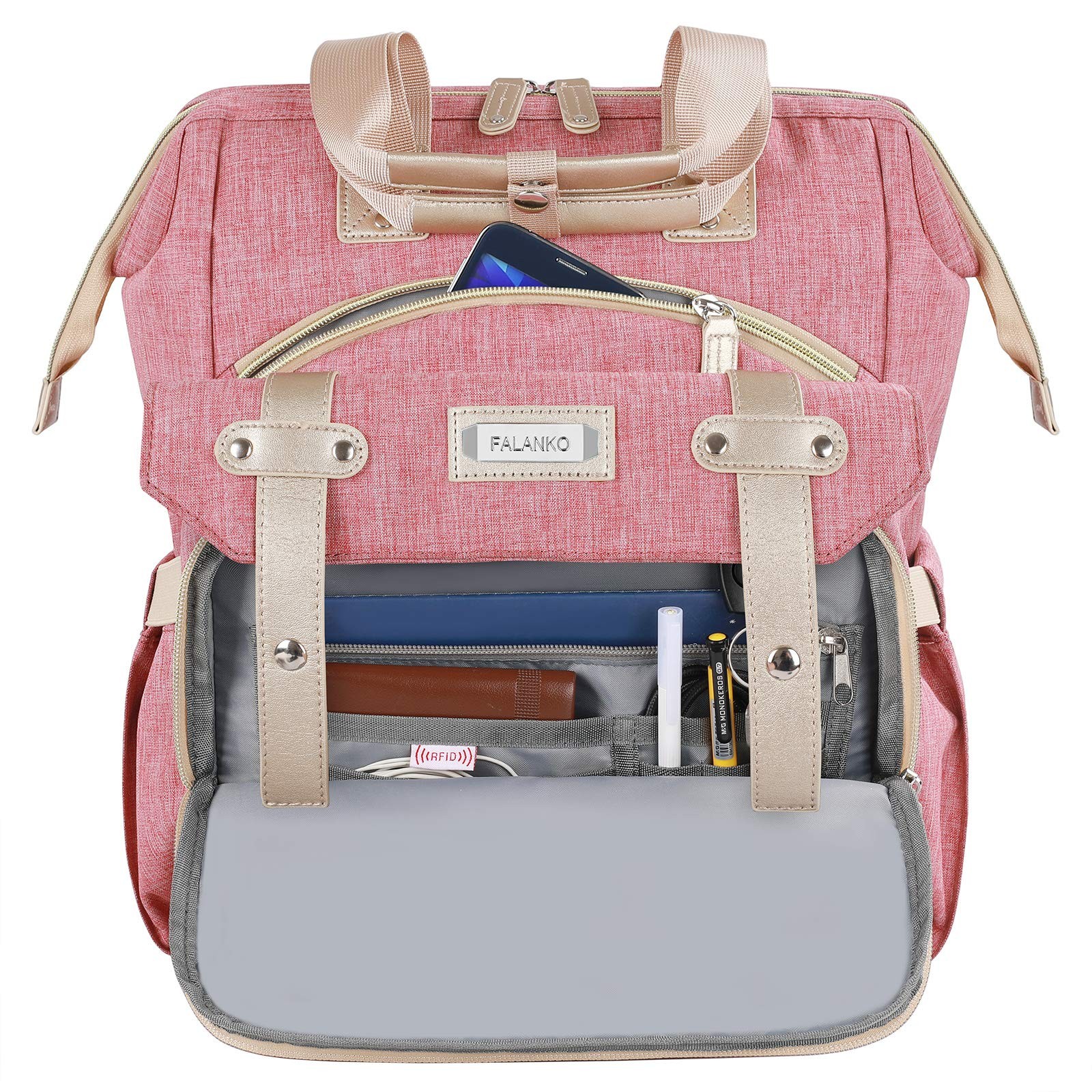Backpack for Women,Wide Open Work Large USB Charging Port Student Bookbag for…