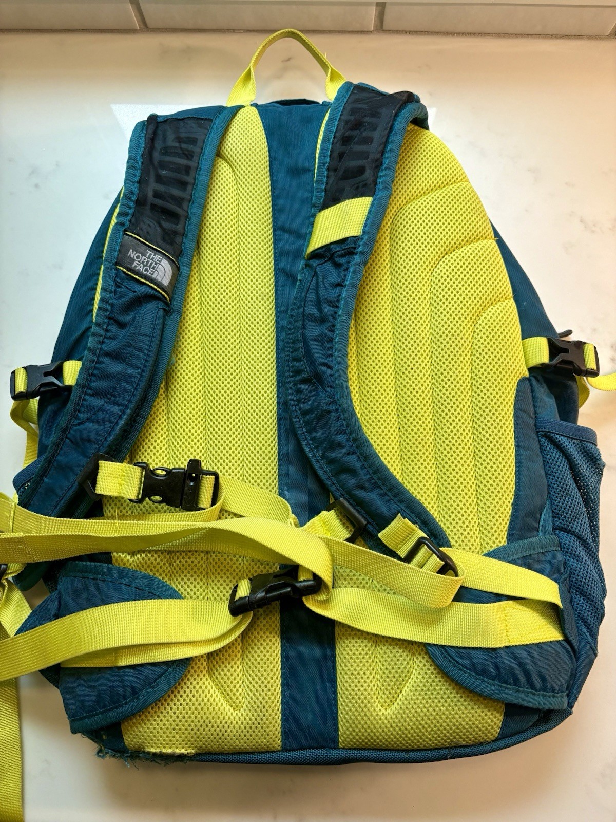 THE NORTH FACE Recon Backpack Chartreuse Teal Rare Color Laptop Pocket