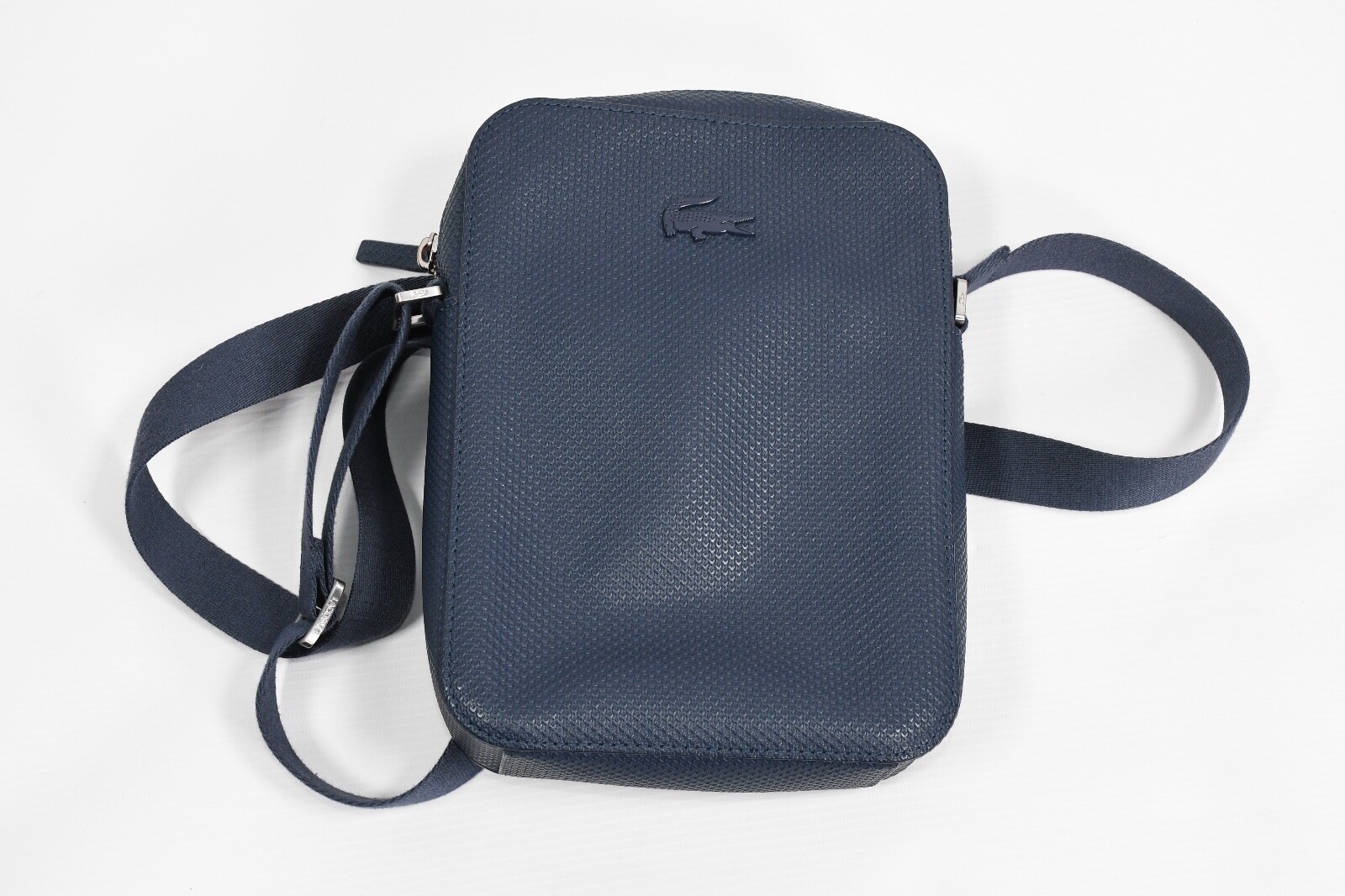 Lacoste Crossbody Split Cow Leather Men’s Navy Blue Bag