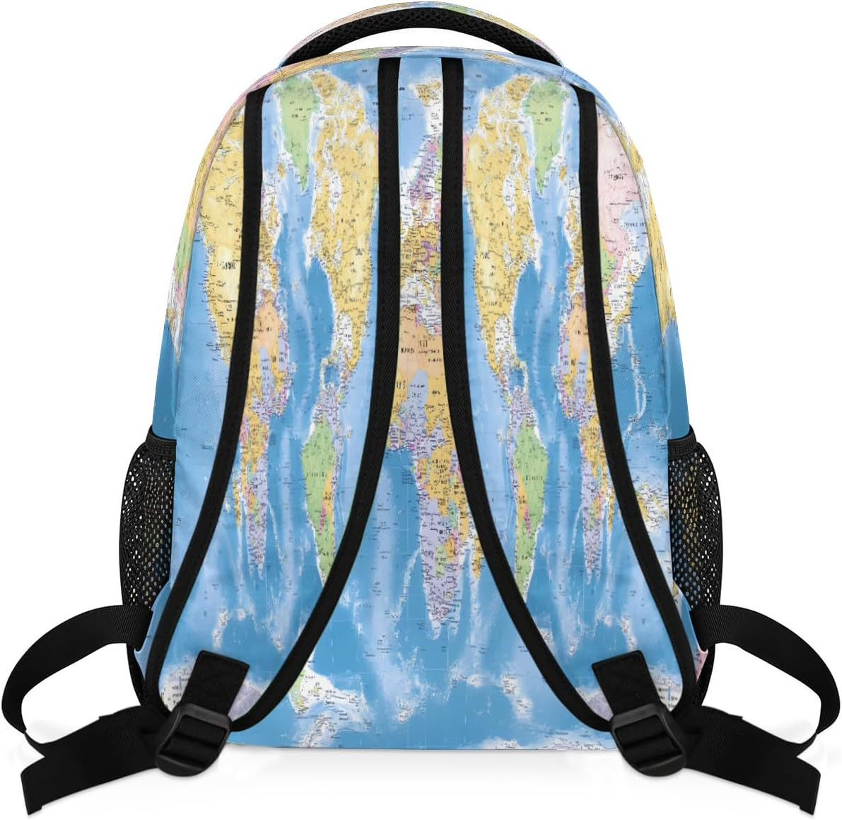 Globe World Map Backpack, School Bag, Laptop Rucksack, Travel Hiking Daypack