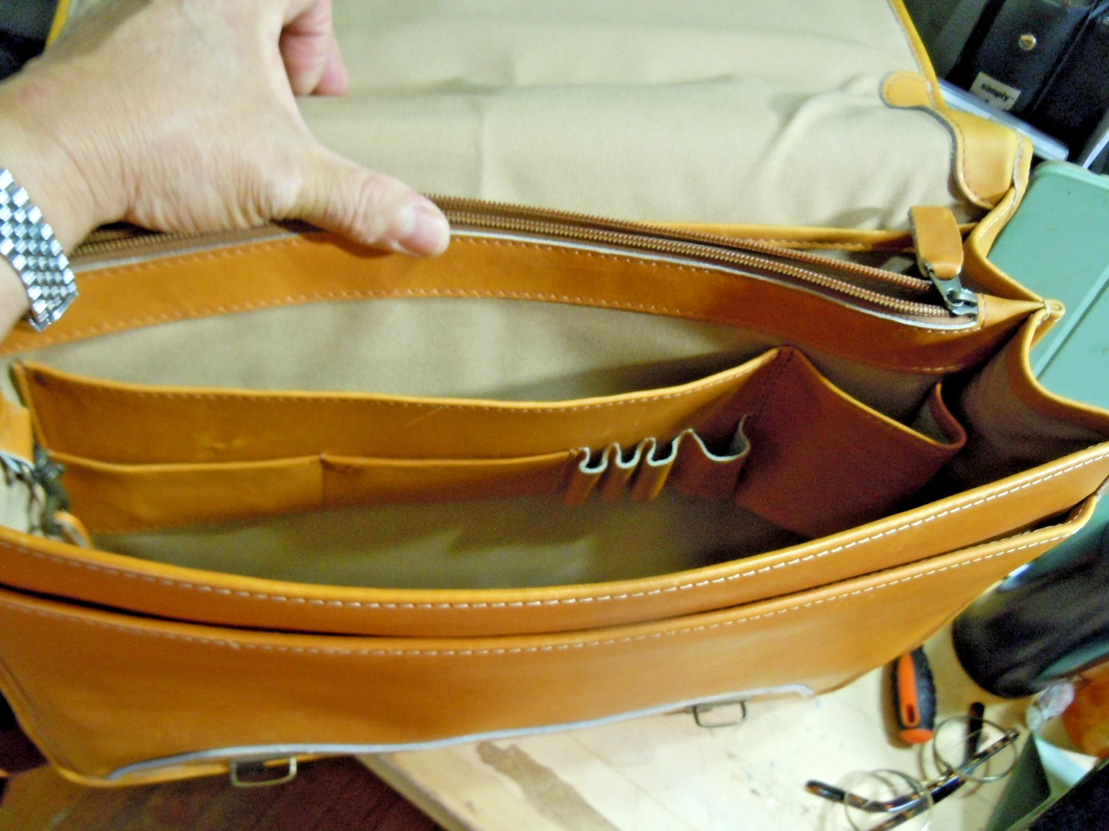 VTG Rawlings Baseball Glove Bag Briefcase Leather Carry-on Travel Tan