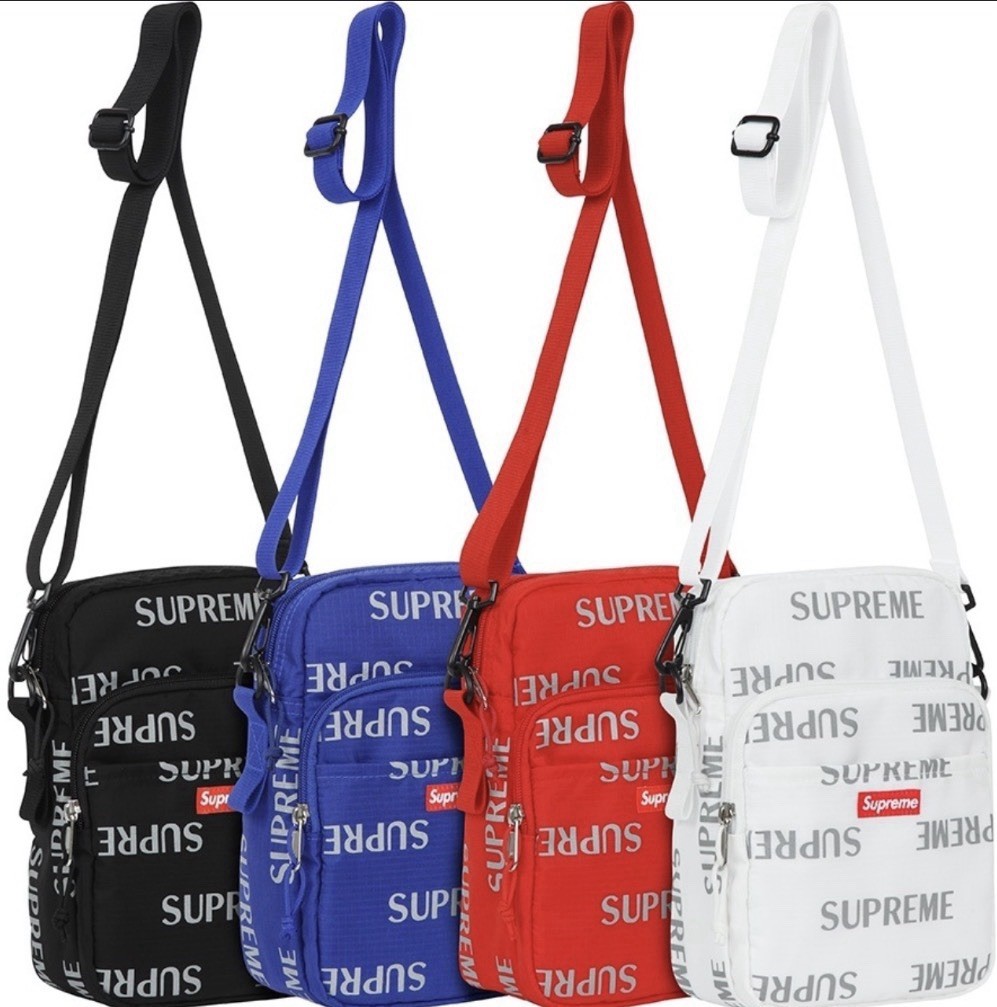 Supreme 3M FW16 Reflective Repeat Shoulder Bag Red